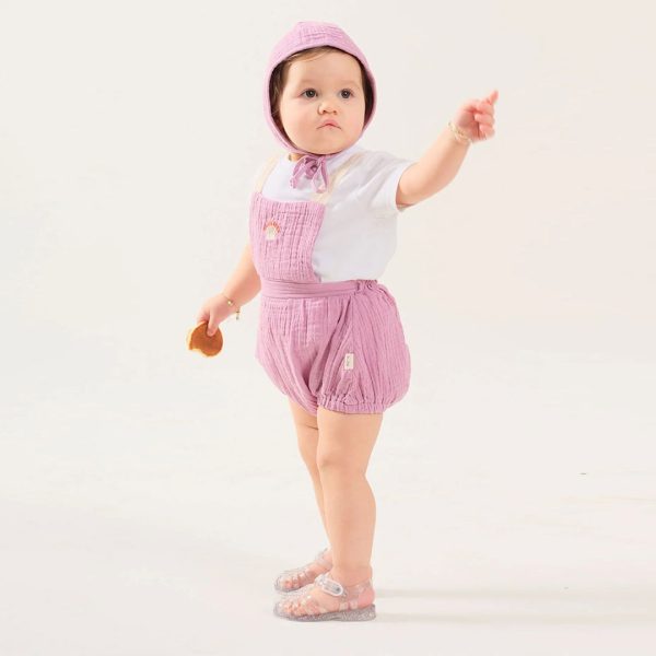 Комбинезон со капче- виолетов Fuchsia (Miela kids) - Image 4