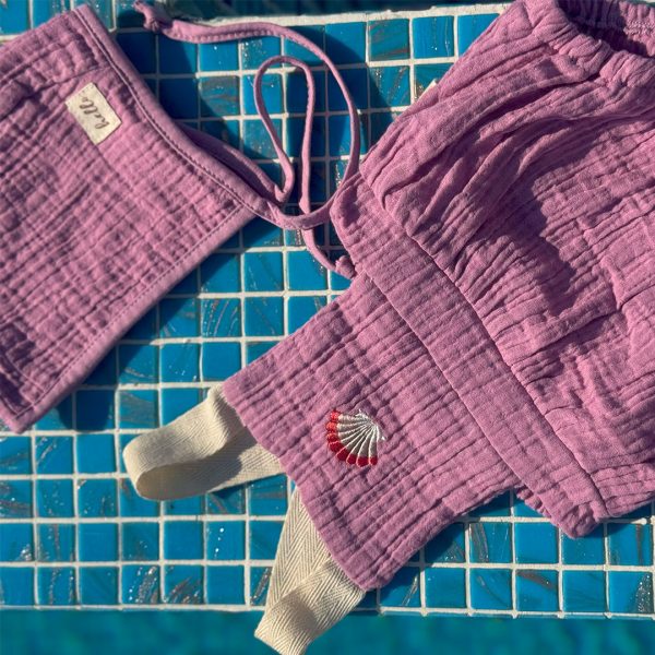 Комбинезон со капче- виолетов Fuchsia (Miela kids) - Image 5